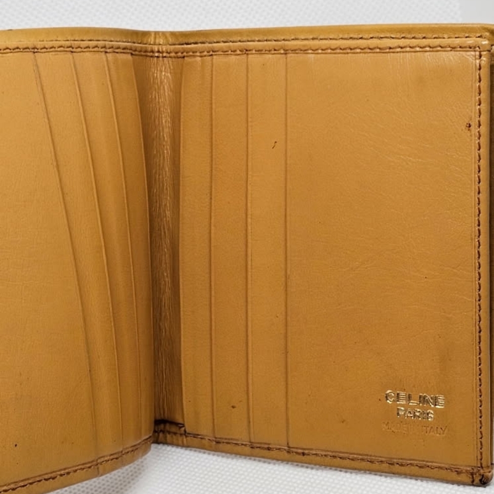 CELINE VINTAGE MACADAM LEATHER BIFOLD WALLET - Picture 2 of 3